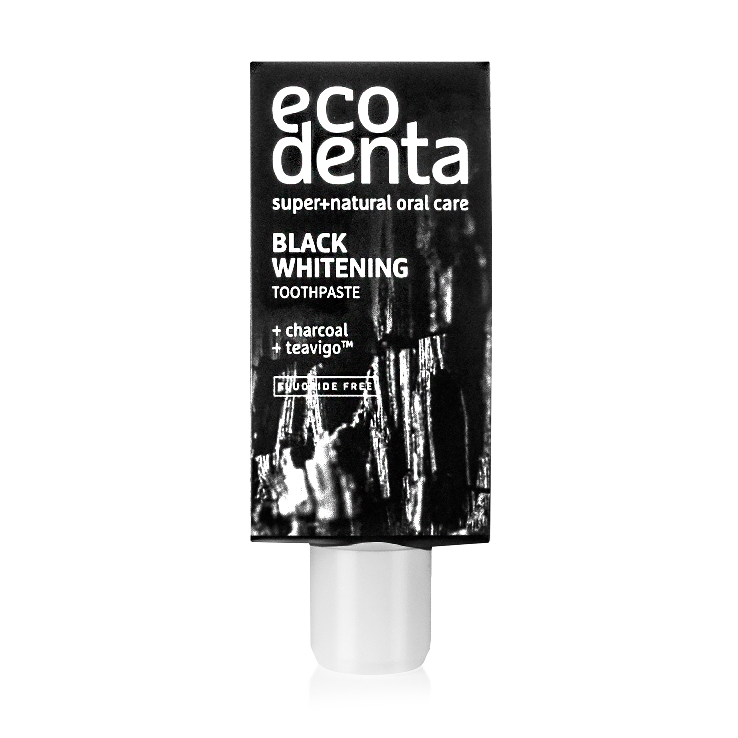 Чорна відбілювальна зубна паста Ecodenta Black Whitening Toothpaste без фтору, 10 мл