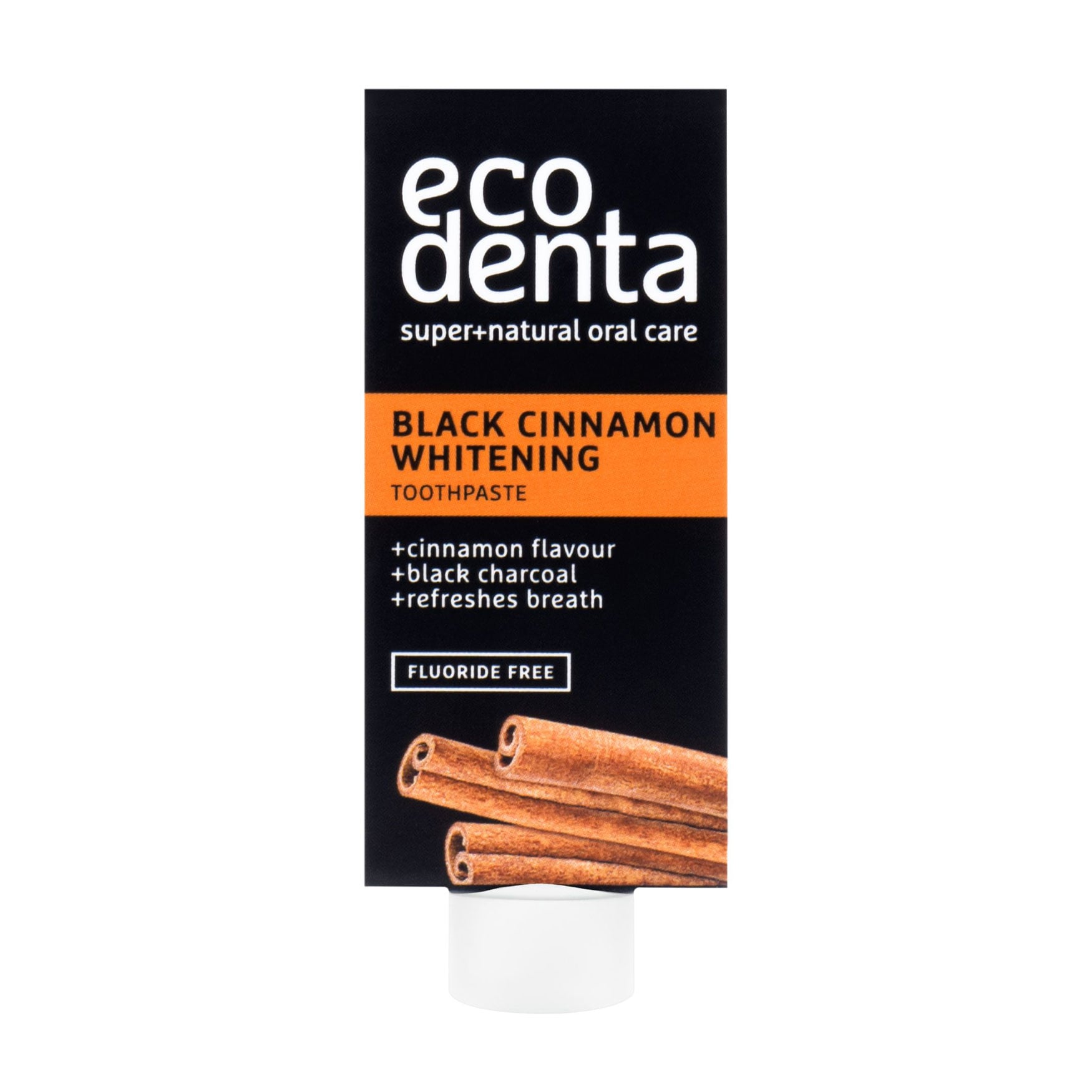 Відбілювальна зубна паста Ecodenta Black Cinnamon Whitening Toothpaste з корицею, 10 мл