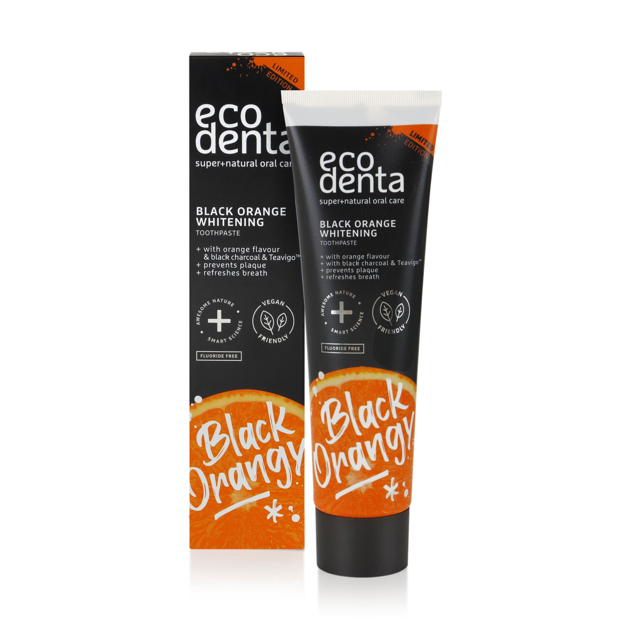 Відбілювальна зубна паста Ecodenta Black Orange Whitening Toothpaste з апельсином, 100 мл