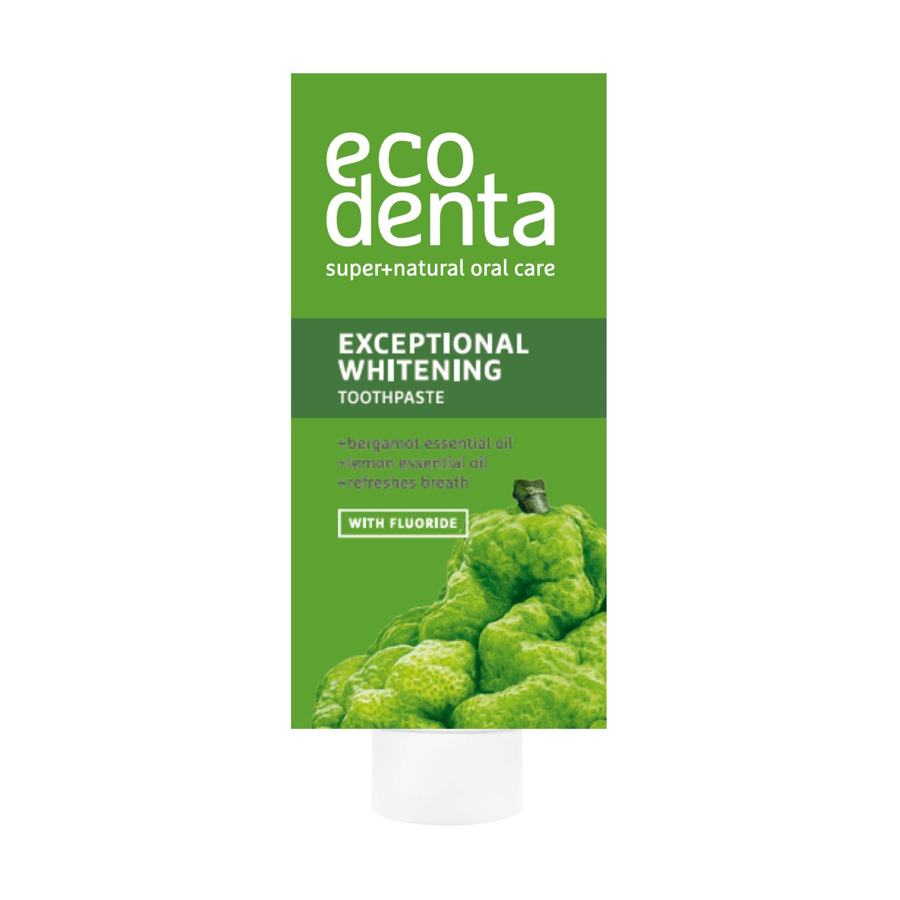 Відбілювальна зубна паста Ecodenta Exceptional Whitening Toothpaste з ефірними оліями бергамоту та лимону, 10 мл